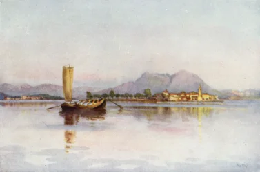 Isola Pescatori, Lago Maggiore (cor litho)