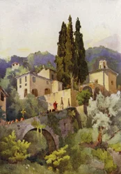 Nossa Senhora da Paz, Lago de Como (lito colorido)