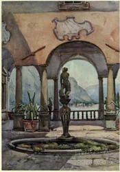 A Loggia, Villa Pliniana, Lago di Como, Ilustração de 