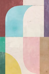Blocos curvos em tons pastel
