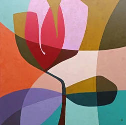 Flor abstrata vibrante