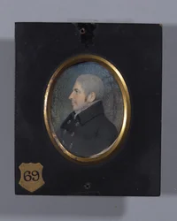 Retrato de Perfil de um Homem Desconhecido (aguarela em marfim)