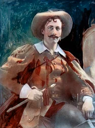 Lewis Waller nos Três Mosqueteiros, c1902.