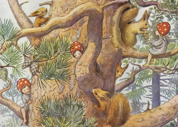 Elsa Beskow, «Os Miúdos do Papai Noel», 1937, «A Árvore»