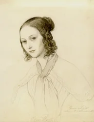 Retrato de Clara Wieck-Schumann 1819-1896, 1836.