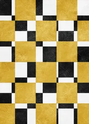 Mosaico quadrado preto e dourado