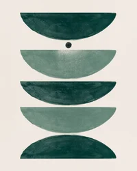 Formas verdes empilhadas