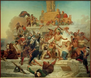 Conquista do grande Teocalli por Cortéz - Gem. V. E.Leutze