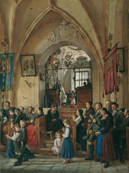 Interior da igreja paroquial de Aussee