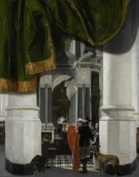 Interior da Nieuwe Kerk em Delft com o túmulo de Guilherme, o Taciturno