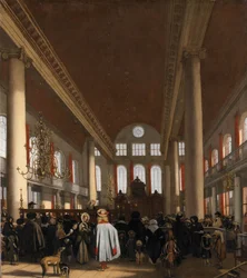 Interior da Sinagoga Portuguesa em Amsterdã
