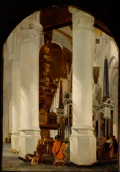 O Nieuwe Kerk em Delft com o Túmulo de Willem the Silent, c.165051 (óleo sobre painel de carvalho)
