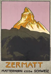 Cartaz de propaganda em Zermatt, Suíça