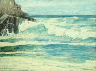Surf breaking on Rocks, c.1912 (óleo sobre tela)