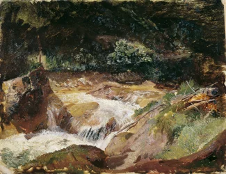 Ribeira de montanha em Ramsau