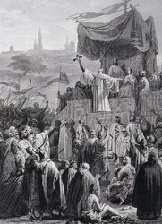 Pregação da Segunda Cruzada, gravada por Alexandre Marie Colin (1798-1875) (gravura)