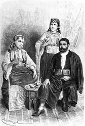 Homem judeu e mulheres de Tânger, 1878