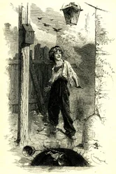 Victor Hugo: Os Miseráveis. Gavroche, rapaz de Paris. Ilustração de Émile Bayard.
