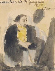 Caricatura de Paul Gauguin, 1889
