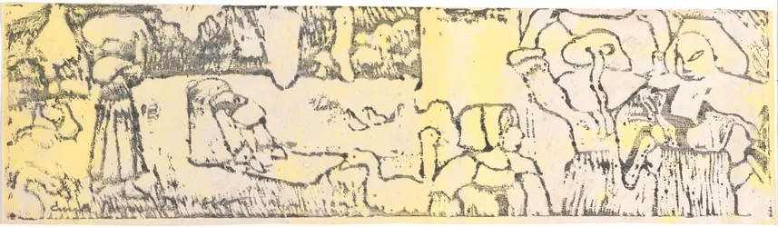 La Lessive (A Lavandaria) (zincografia com coloração à mão)