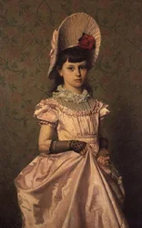 Retrato de uma rapariga em rosa