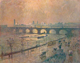 Ponte de Waterloo - um dia chuvoso, c1917