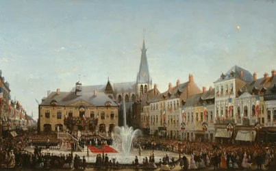 Cerimónia da inauguração da água do Lys em Tourcoing em 1863, 1864