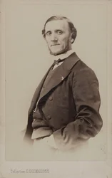 Retrato do pianista e compositor Jean-Henri Ravina 1818-1906.