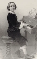Retrato do violinista e compositor Henri Ketten 1848-1883.