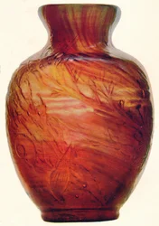 Vaso de vidro por E. Galle, c1846-1903, 1903