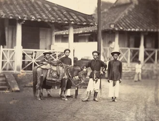 Rico Annamite montando um cavalo, Cochinchina, 1866.