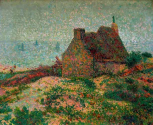 Casa bretã com vista para o mar