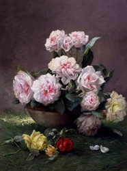 Rosas românticas. Pintura de Emile Vernon (1872-1919) Coleção particular.