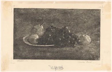 Tigela com uvas e outras frutas