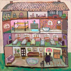 Dollhouse 18, 2020 (óleo sobre tela)