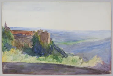 Alhambra, c.1900. Lápis e aguarela