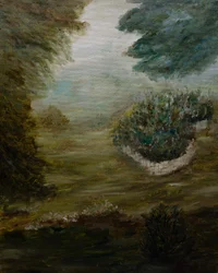 Caminho da Floresta Envolvida em Nevoeiro