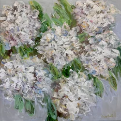 Flores brancas com textura