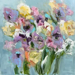 Flores abstratas vibrantes