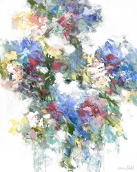 Abstrato floral vibrante