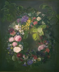 Uma coroa de flores