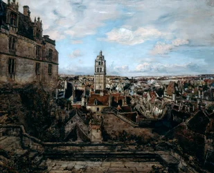 Vista do terraço do castelo Loches, 1884