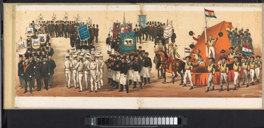 Procissão em Haarlem, 1872 (placa 12) Procissão realizada em Haarlem, 1º de abril de 1872. (título da série no objeto)
