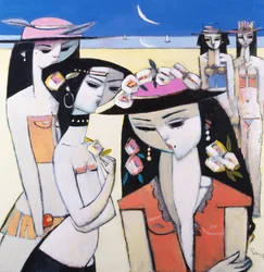 Nós Três e Dois Outros, 2008 (óleo sobre tela)