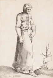 Prato do Traje: Mulher com Capuz, ca. 1557-58.