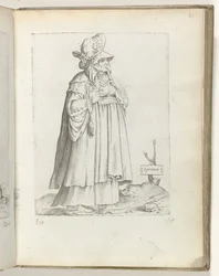 Epirota m(ulier) (título sobre o objecto)
Mulher dos Pirenéus
Diversarum gentium nostrae aetatis habitus (título da série)