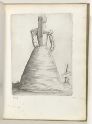 Galla Mulier (título no objeto) Uma mulher casada da França, vestida à moda de cerca de 1550 Diversário gentium nostrae aetatis habitus (título da série)