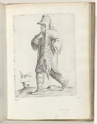 Homem com barba (país desconhecido)
Diversarum gentium nostrae aetatis habitus (título da série)
