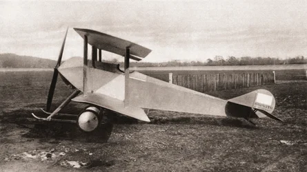 Um tablóide de Sopwith, biplano do trator do escuteiro do seater do único usado durante a Primeira Guerra Mundial, da notícia ilustrada da guerra, 1915