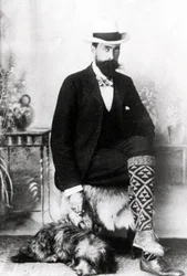 Adrian Hope com Robbie, c. 1880-1900